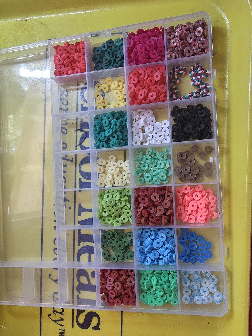 Multi-Compartment Bead Storage Organizer - Assorted Colors